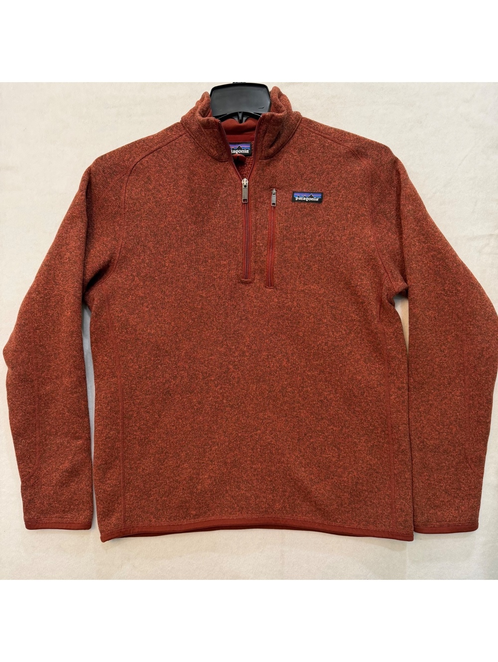 Patagonia Better Sweater Jacket Men's Medium Rust Fleece 1/4 Zip Pullover Top